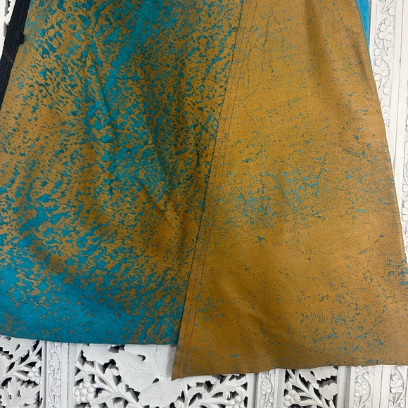 OHDD Save The Queen Avante Garde Steam Punk Denim & Suede Leather Skirt Sz Small - Picture 6 of 9